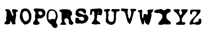 Erased Remington Regular Font UPPERCASE