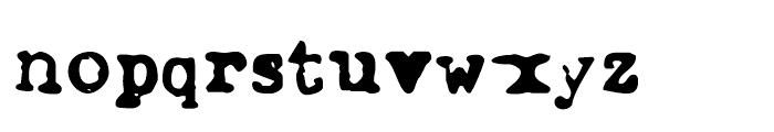 Erased Remington Regular Font LOWERCASE