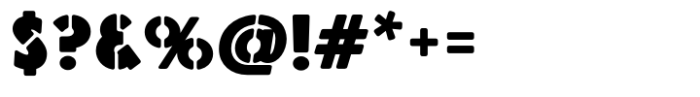 EraMax Radial Stencil Font OTHER CHARS
