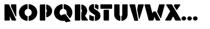EraMax Radial Stencil Font UPPERCASE