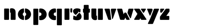 EraMax Radial Stencil Font LOWERCASE