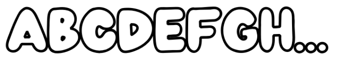 Eradiate Outline Font UPPERCASE