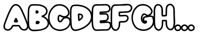 Eradiate Outline Font LOWERCASE