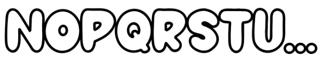 Eradiate Outline Font LOWERCASE