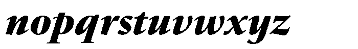 Erato Nova Black Italic Font LOWERCASE