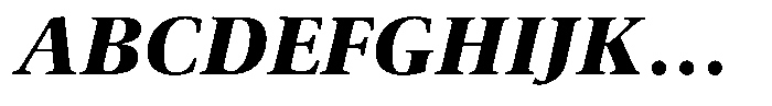 Erato Nova Extrabold Italic Font UPPERCASE