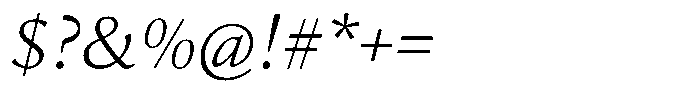 Erato Nova Extralight Italic Font OTHER CHARS