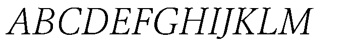 Erato Nova Extralight Italic Font UPPERCASE