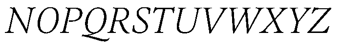 Erato Nova Extralight Italic Font UPPERCASE