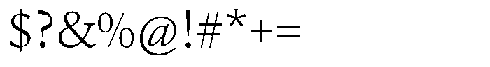 Erato Nova Extralight Font OTHER CHARS