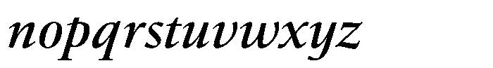Erato Nova Medium Italic Font LOWERCASE