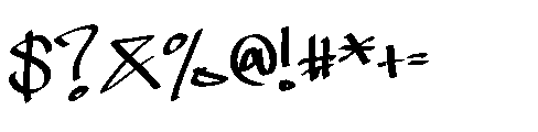 Ergank Graffiti Font OTHER CHARS