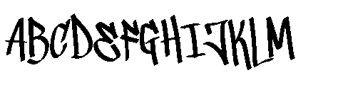Ergank Graffiti Font UPPERCASE