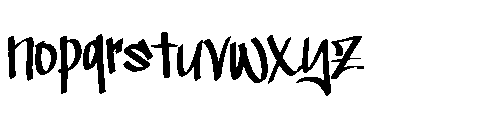 Ergank Graffiti Font LOWERCASE