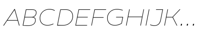 Ergonomique Thin Italic Font UPPERCASE