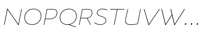 Ergonomique Thin Italic Font UPPERCASE
