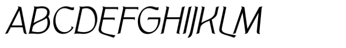 Eris Pro High Light Italic Font UPPERCASE