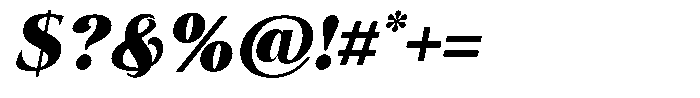 Eritza Black Italic Font OTHER CHARS