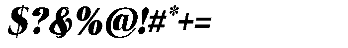 Eritza Black Semi Condensed Italic Font OTHER CHARS