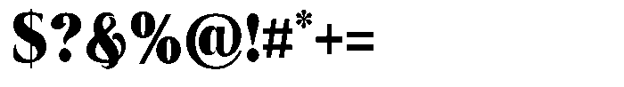 Eritza Black Semi Condensed Font OTHER CHARS
