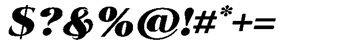 Eritza Black Semi Expanded Italic Font OTHER CHARS