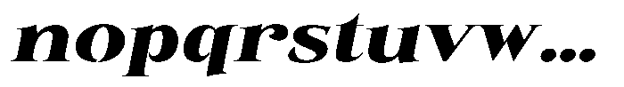 Eritza Black Semi Expanded Italic Font LOWERCASE
