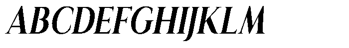 Eritza Bold Condensed Italic Font UPPERCASE