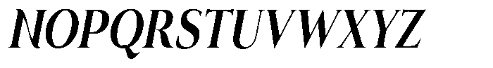 Eritza Bold Condensed Italic Font UPPERCASE