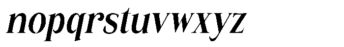 Eritza Bold Condensed Italic Font LOWERCASE