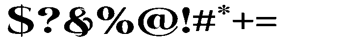 Eritza Bold Expanded Font OTHER CHARS