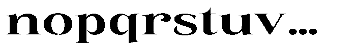 Eritza Bold Expanded Font LOWERCASE