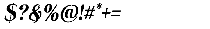 Eritza Bold Semi Condensed Italic Font OTHER CHARS