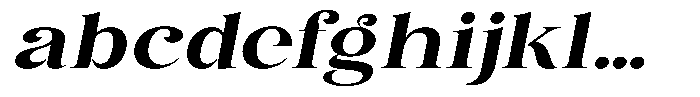 Eritza Bold Semi Expanded Italic FONT