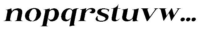 Eritza Bold Semi Expanded Italic Font LOWERCASE