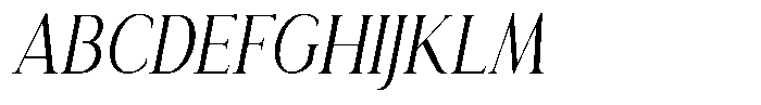 Eritza Condensed Italic Font UPPERCASE