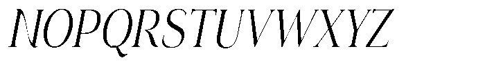 Eritza Condensed Italic Font UPPERCASE