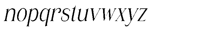 Eritza Condensed Italic Font LOWERCASE