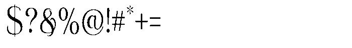 Eritza Condensed Font OTHER CHARS