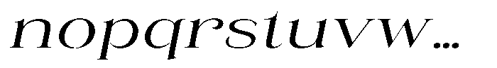Eritza Expanded Italic Font LOWERCASE