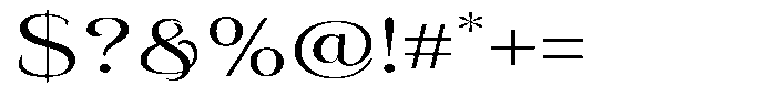 Eritza Expanded Font OTHER CHARS