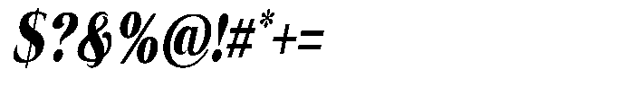 Eritza Extra Bold Condensed Italic Font OTHER CHARS