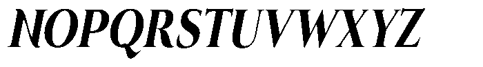 Eritza Extra Bold Condensed Italic Font UPPERCASE