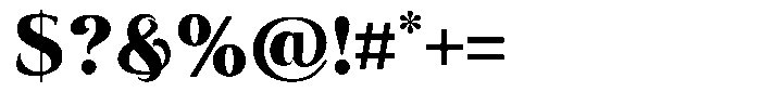 Eritza Extra Bold Font OTHER CHARS