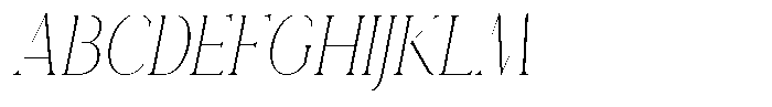 Eritza Extra Light Condensed Italic Font UPPERCASE