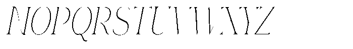 Eritza Extra Light Condensed Italic Font UPPERCASE
