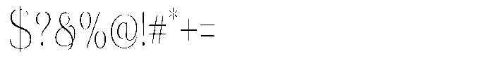Eritza Extra Light Condensed Font OTHER CHARS
