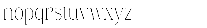Eritza Extra Light Condensed Font LOWERCASE