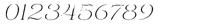 Eritza Extra Light Expanded Italic Font OTHER CHARS