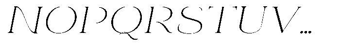 Eritza Extra Light Expanded Italic Font UPPERCASE