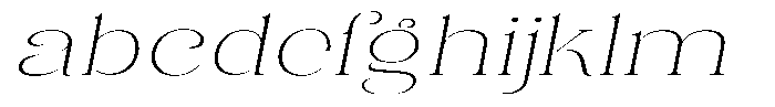 Eritza Extra Light Expanded Italic FONT